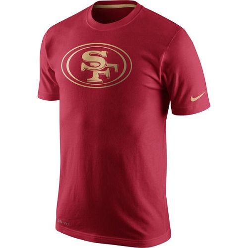 NFL Men's San Francisco 49ers Nike Scarlet Championship Drive Gold Collection Performance T-Shirt